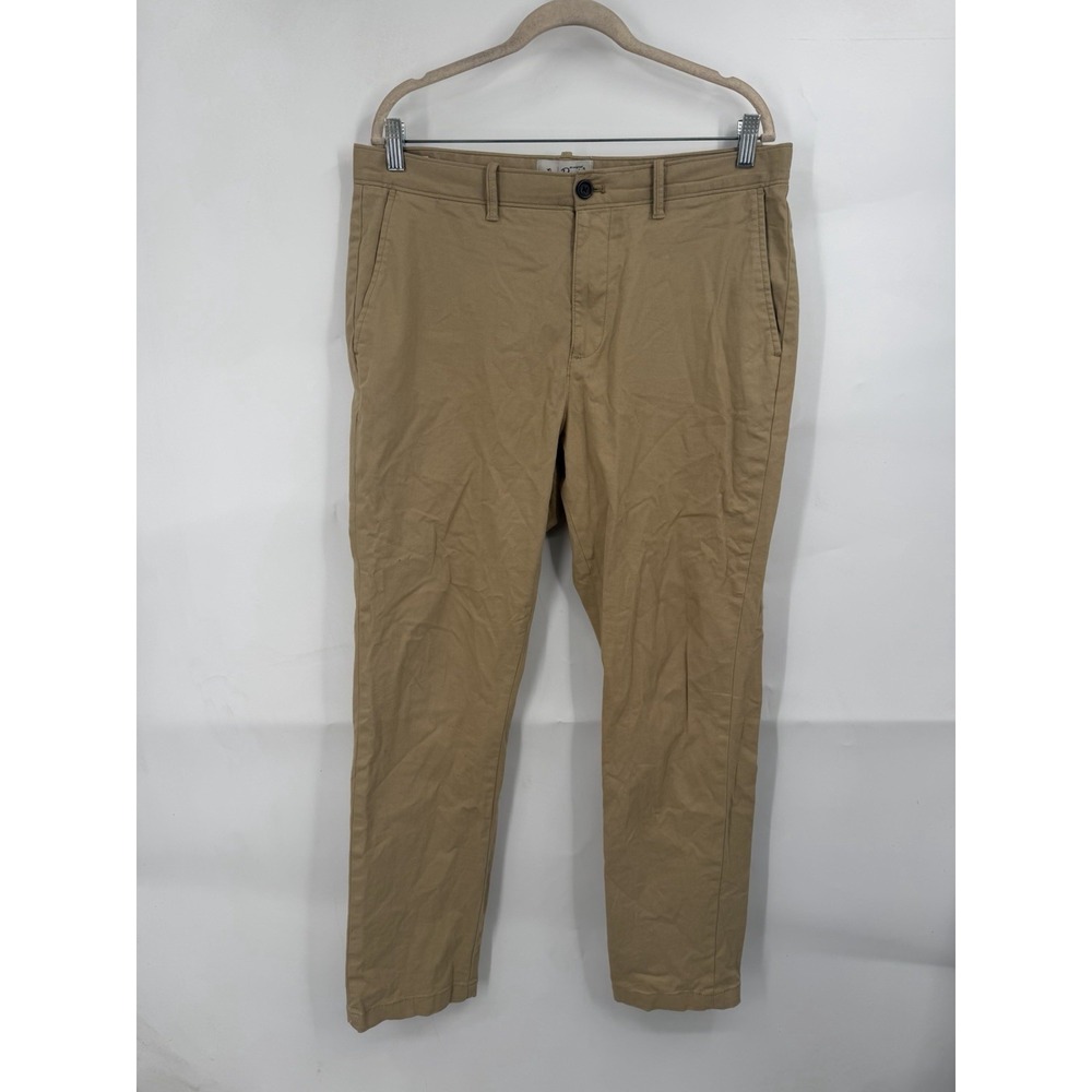 Penguin Khaki Pants Men 34x30‎ Straight Leg Beige Chino Casual Cotton
